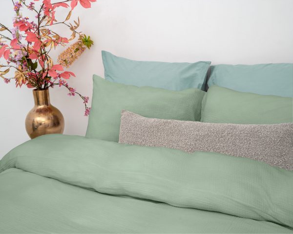 Dreamhouse Mousseline Perkal Groen 240 x 200/220 cm - Afbeelding 5