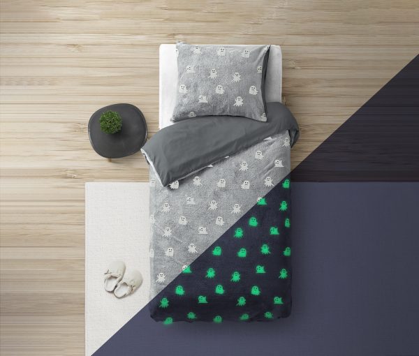 Sleeptime Glow in the dark Spooky Grey 140 x 200/220 cm - Afbeelding 3