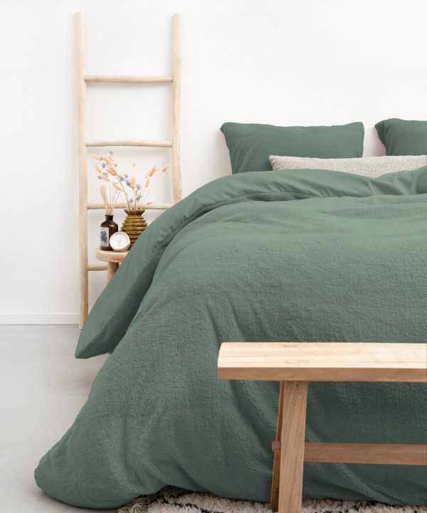 Sleeptime Teddy Donker Groen 200 x 200/220 cm - Afbeelding 4