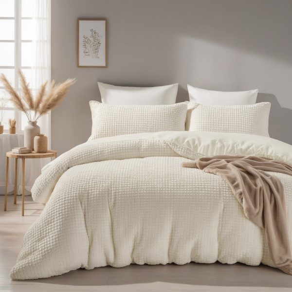 Sleeptime Check Teddy Beige 240 x 200/220 cm - Afbeelding 2