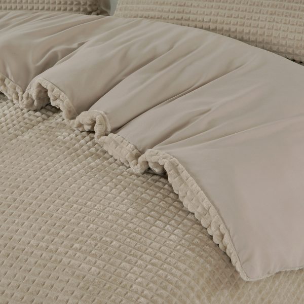 Sleeptime Check Teddy Taupe 200 x 200/220 cm - Afbeelding 3