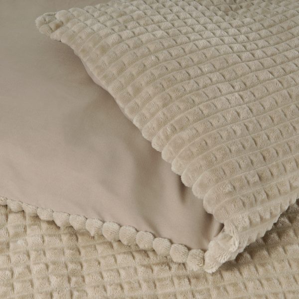 Sleeptime Check Teddy Taupe 200 x 200/220 cm - Afbeelding 4