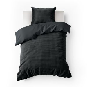 Sleeptime Check Teddy Antraciet 140 x 200/220 cm