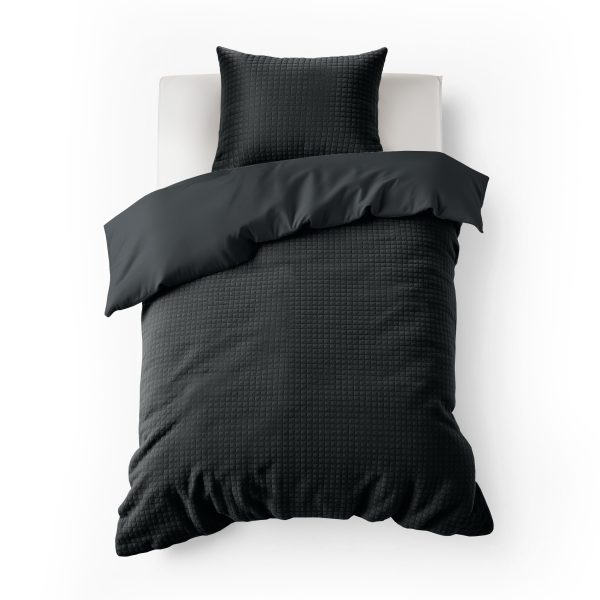 Sleeptime Check Teddy Antraciet 140 x 200/220 cm
