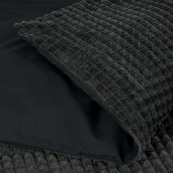Sleeptime Check Teddy Antraciet 200 x 200/220 cm - Afbeelding 4