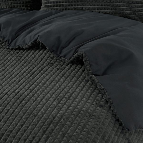 Sleeptime Check Teddy Antraciet 240 x 200/220 cm - Afbeelding 3