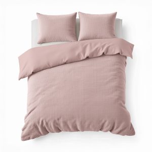 Sleeptime Check Teddy Roze 200 x 200/220 cm