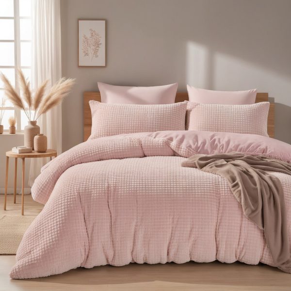 Sleeptime Check Teddy Roze 240 x 200/220 cm - Afbeelding 2