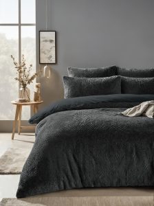 Sleeptime Fur Teddy Antraciet 200 x 200/220 cm