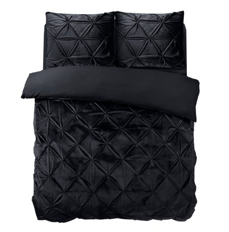 Sleeptime Velvet Pintuck Zwart 140 x 200/220 cm