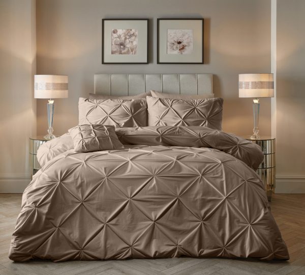 Sleeptime Velvet Pintuck Taupe 140 x 200/220 cm - Afbeelding 2
