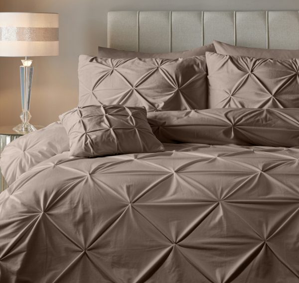 Sleeptime Velvet Pintuck Taupe 140 x 200/220 cm - Afbeelding 3