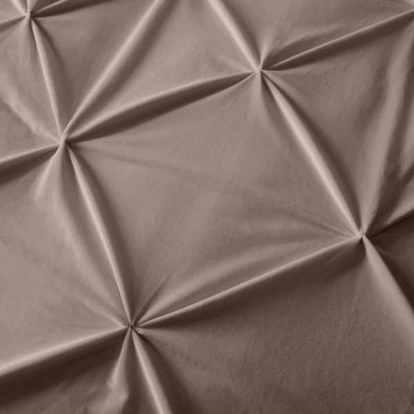 Sleeptime Velvet Pintuck Taupe 140 x 200/220 cm - Afbeelding 5