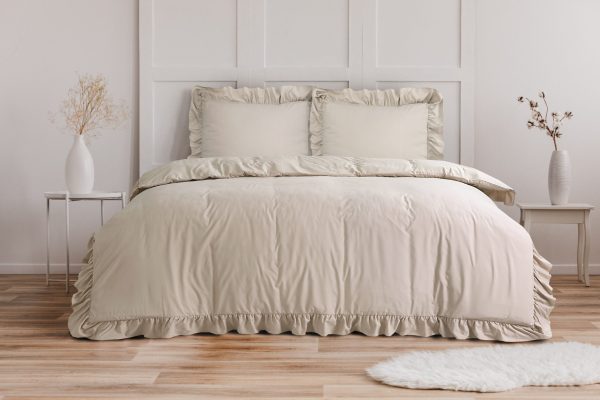 Sleeptime Ruffles Taupe 140 x 200/220 cm - Afbeelding 2