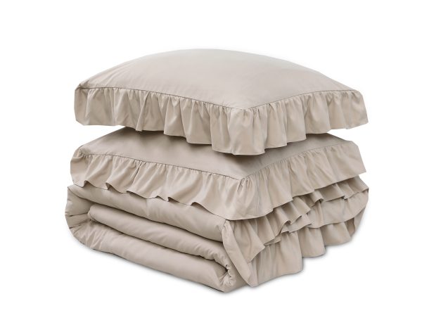 Sleeptime Ruffles Taupe 140 x 200/220 cm - Afbeelding 5