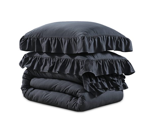Sleeptime Ruffles Antraciet 140 x 200/220 cm - Afbeelding 5