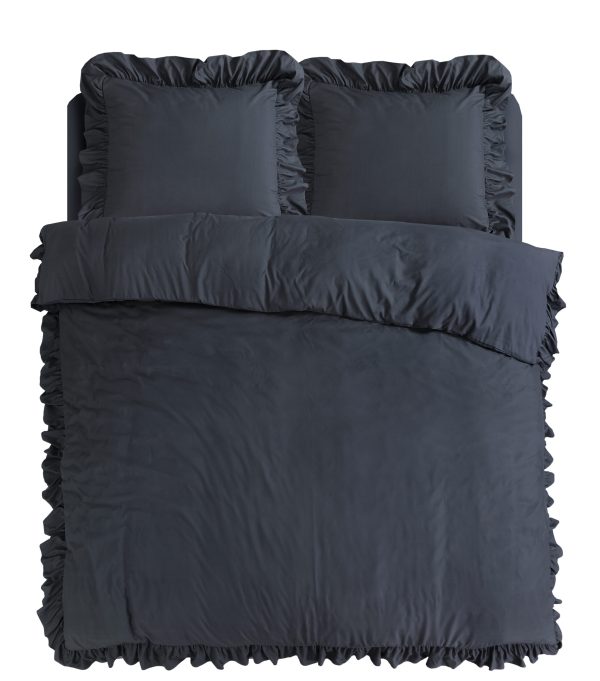 Sleeptime Ruffles Antraciet 240 x 200/220 cm