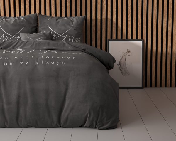 Sleeptime Mr and Mrs Heart Antraciet 240 x 200/220 cm - Afbeelding 3