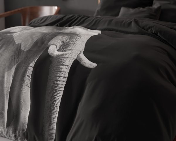 Sleeptime Elephant Zwart 200 x 200/220 cm - Afbeelding 4