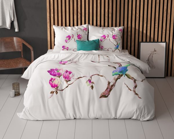 Sleeptime Magnolias Wit 140 x 200/220 cm - Afbeelding 2