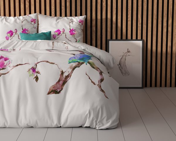 Sleeptime Magnolias Wit 200 x 200/220 cm - Afbeelding 3