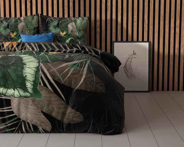 Sleeptime Dark leaves Groen 240 x 200/220 cm - Afbeelding 3