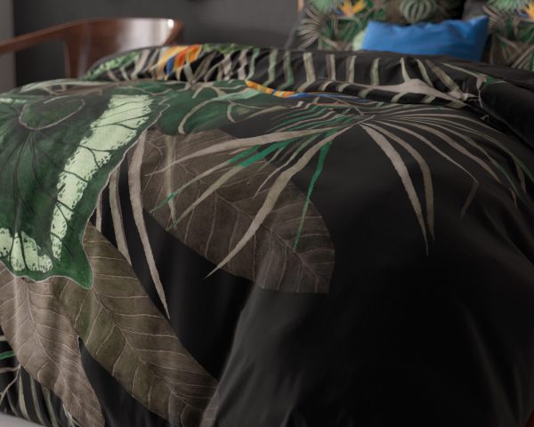 Sleeptime Dark leaves Groen 240 x 200/220 cm - Afbeelding 4