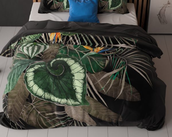 Sleeptime Dark leaves Groen 240 x 200/220 cm - Afbeelding 5