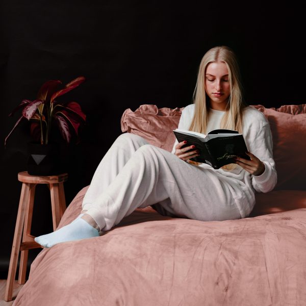 Sleeptime Velvet Ruffles Oud Roze 140 x 220 cm - Afbeelding 4