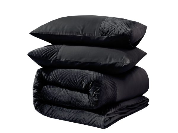 Sleeptime Velvet Crossline Zwart 200 x 200/220 cm - Afbeelding 5