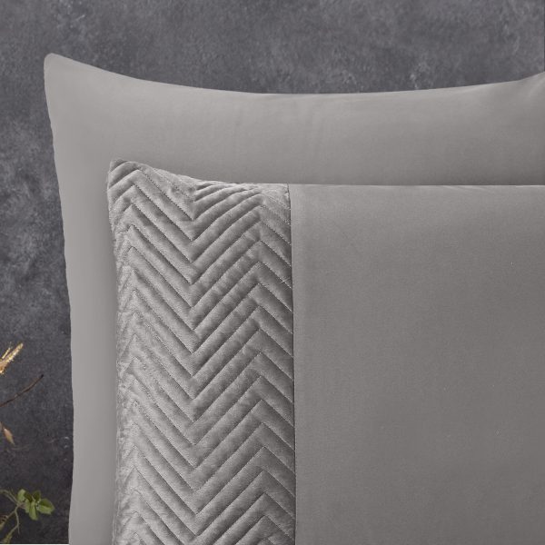 Sleeptime Velvet Crossline Zand/Grijs 140 x 200/220 cm - Afbeelding 3