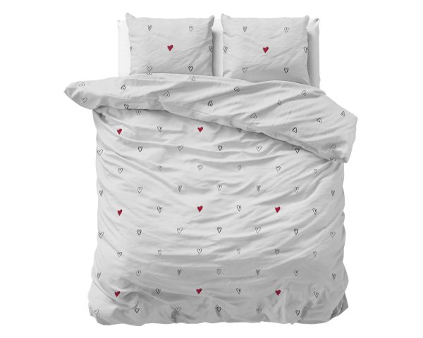 Sleeptime Hearts Everywhere Wit 240 x 200/220 cm