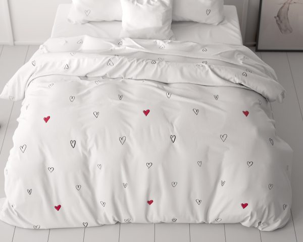 Sleeptime Hearts Everywhere Wit 240 x 200/220 cm - Afbeelding 4