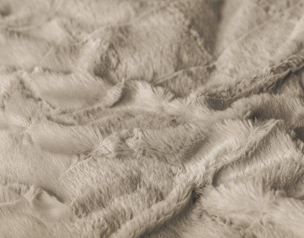 Sleeptime Faux Fur Check Beige 200x200/220 cm - Afbeelding 5