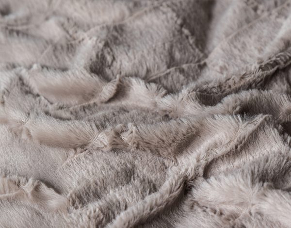 Sleeptime Faux Fur Check Taupe 140x200/220 cm - Afbeelding 5