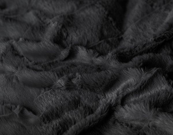 Sleeptime Faux Fur Check Zwart 240x200/220 cm - Afbeelding 5