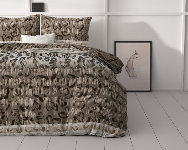 Sleeptime Tiger leopard Taupe 200 x 220 cm - Afbeelding 2