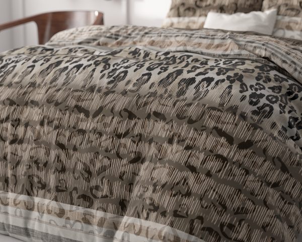 Sleeptime Tiger leopard Taupe 200 x 220 cm - Afbeelding 3