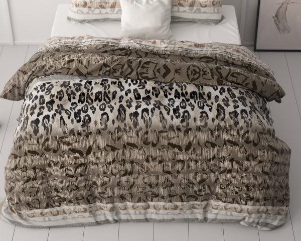 Sleeptime Tiger leopard Taupe 200 x 220 cm - Afbeelding 4