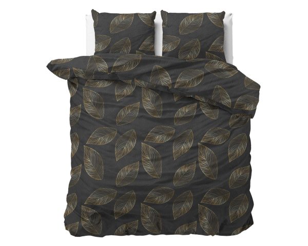 Sleeptime Golden leaf Antraciet 200 x 220 cm - Afbeelding 5