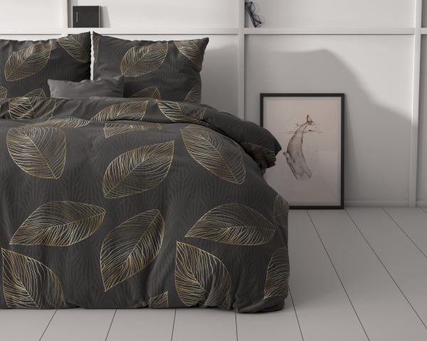 Sleeptime Golden leaf Antraciet 240 x 220 cm - Afbeelding 2