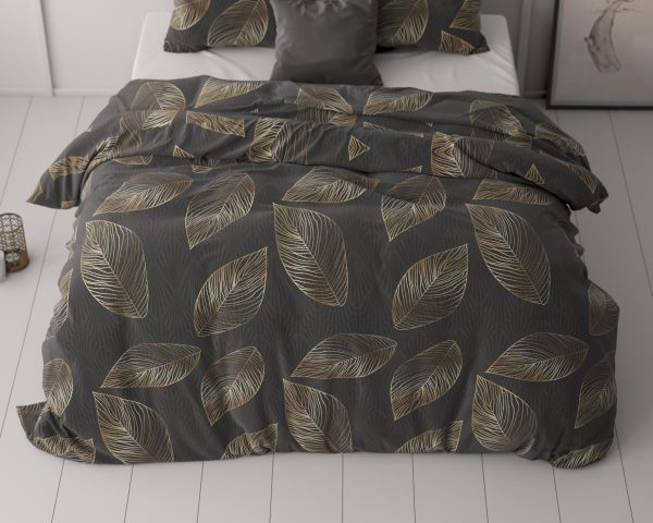 Sleeptime Golden leaf Antraciet 240 x 220 cm - Afbeelding 4