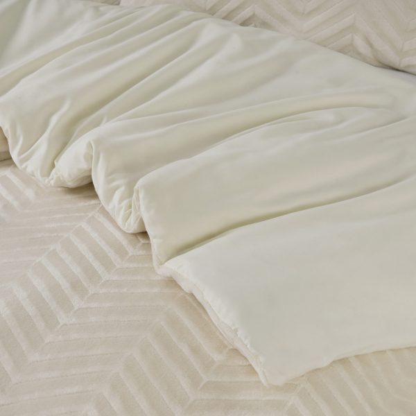 Sleeptime Chevron Teddy Créme 140 x 200/220 cm - Afbeelding 3