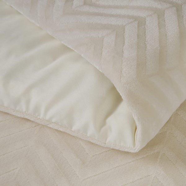Sleeptime Chevron Teddy Créme 140 x 200/220 cm - Afbeelding 4