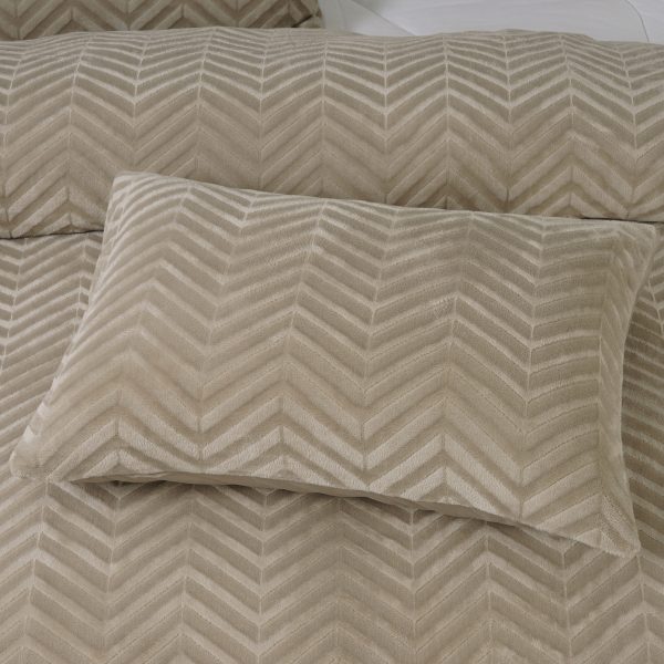 Sleeptime Chevron Teddy Taupe 200 x 200/220 cm - Afbeelding 2