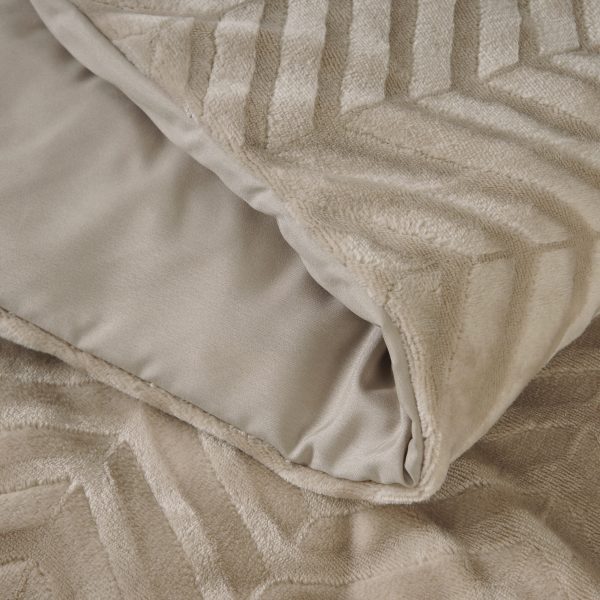 Sleeptime Chevron Teddy Taupe 200 x 200/220 cm - Afbeelding 3