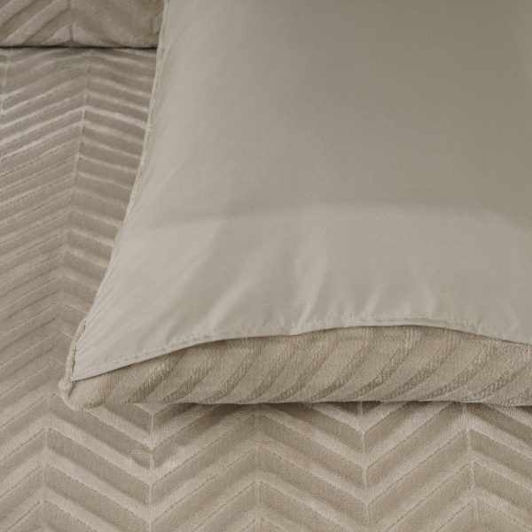 Sleeptime Chevron Teddy Taupe 200 x 200/220 cm - Afbeelding 5