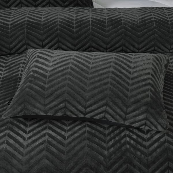 Sleeptime Chevron Teddy Antraciet 140 x 200/220 cm - Afbeelding 2