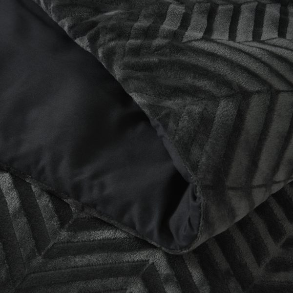 Sleeptime Chevron Teddy Antraciet 140 x 200/220 cm - Afbeelding 3