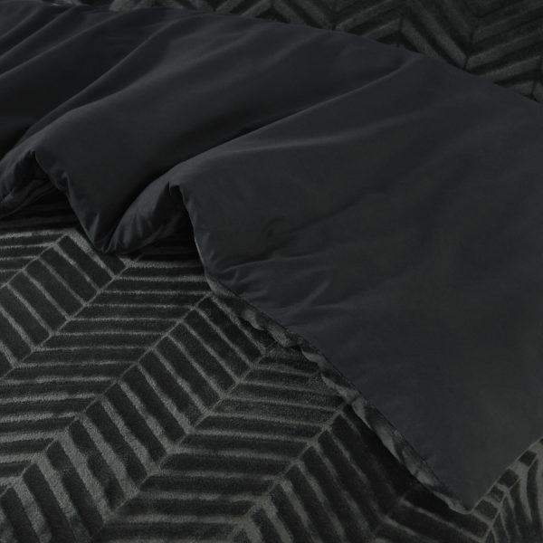 Sleeptime Chevron Teddy Antraciet 140 x 200/220 cm - Afbeelding 4